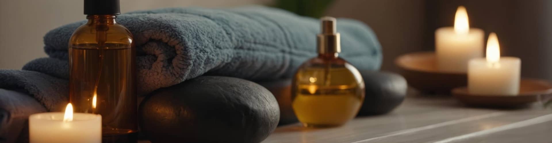 massage towels and oil